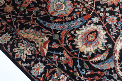 277 x 363 cm | Bidjar Black Design Hand Knotted veg Dye Wool Afghan Carpet
