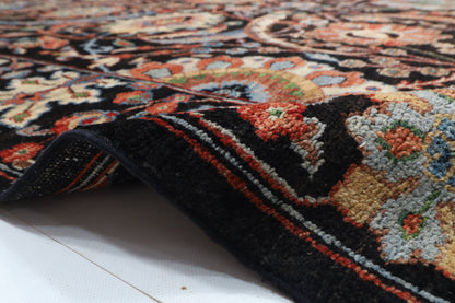 277 x 363 cm | Bidjar Black Design Hand Knotted veg Dye Wool Afghan Carpet