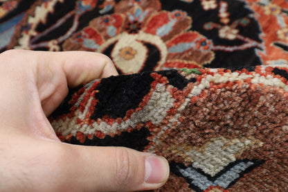 277 x 363 cm | Bidjar Black Design Hand Knotted veg Dye Wool Afghan Carpet