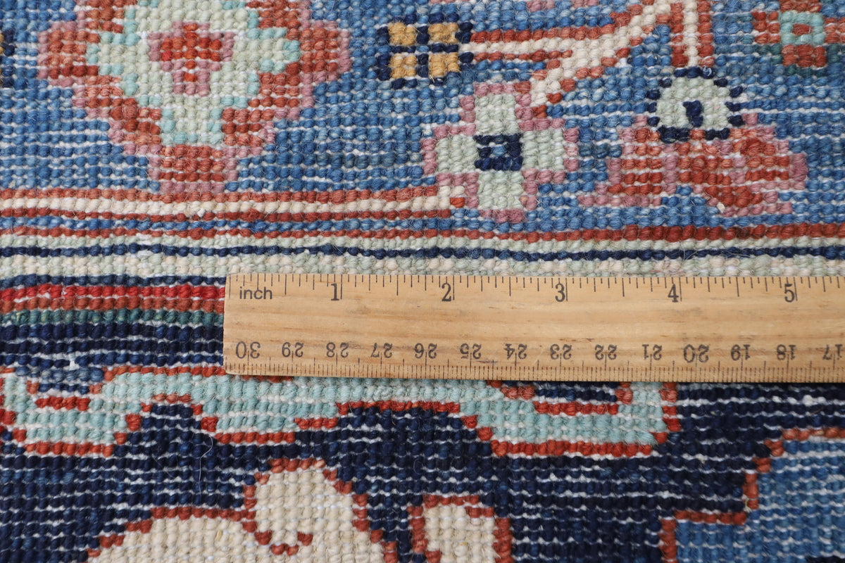 302 x 421 cm | kawros Turquoise Design Hand Knotted veg Dye Wool Afghan Carpet