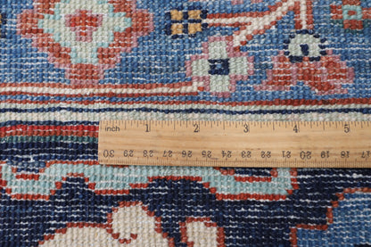 302 x 421 cm | kawros Turquoise Design Hand Knotted veg Dye Wool Afghan Carpet
