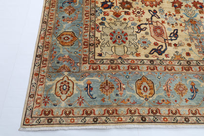 272 x 383 cm | Oriental Bidjar Beige Area Rug Afghan Hand Knotted Veg Dye Wool carpet