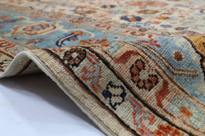 272 x 383 cm | Oriental Bidjar Beige Area Rug Afghan Hand Knotted Veg Dye Wool carpet