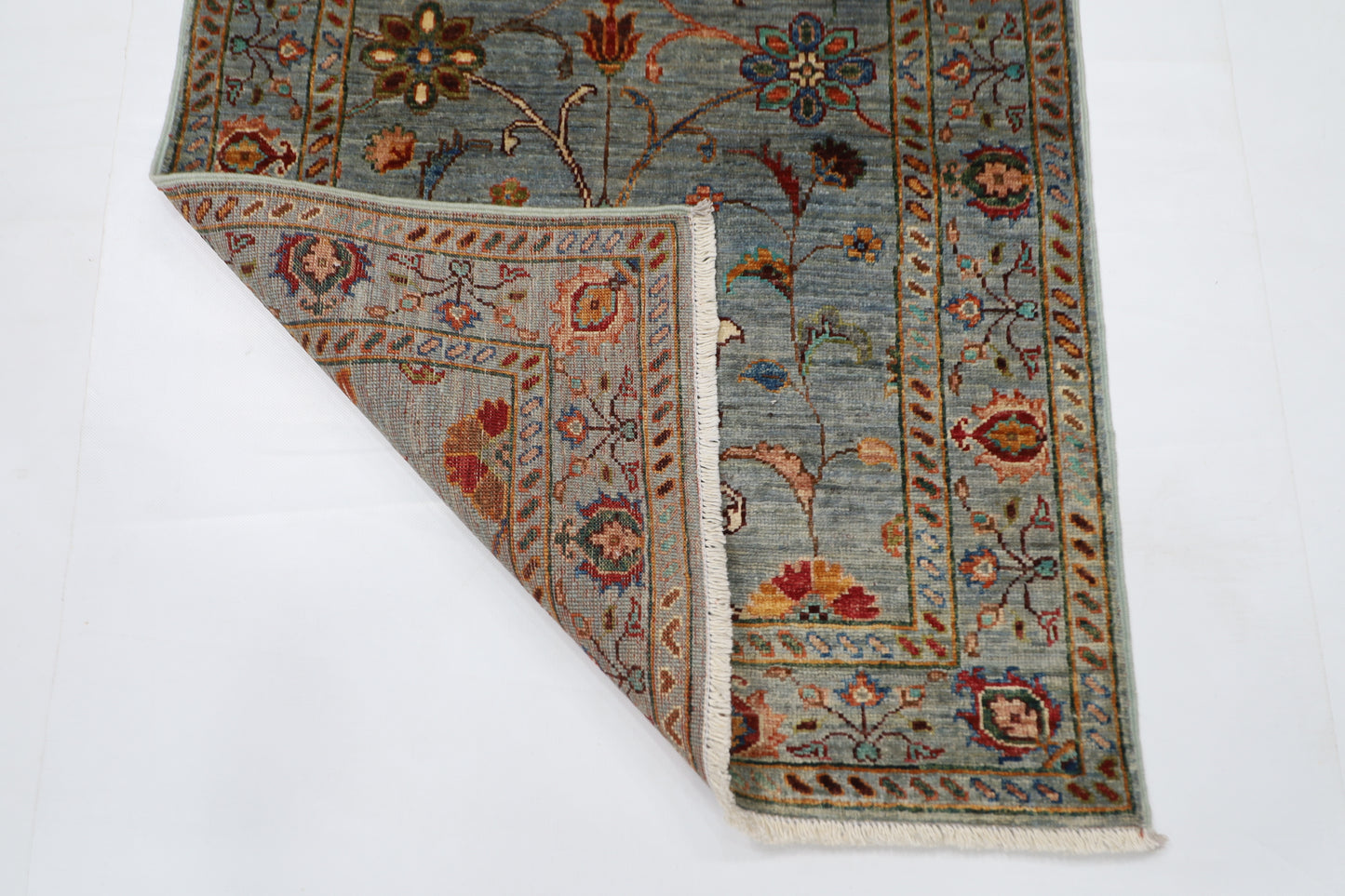 82 x 127 cm | Tribal Gray Area Rug Afghan Hand Knotted veg Dye Wool carpet