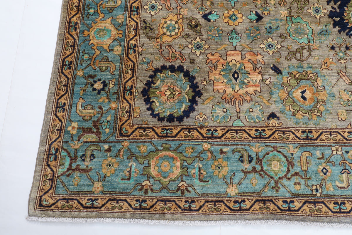 249 x 323 cm | Serapi Design Hand Knotted veg Dye Wool Afghan Carpet