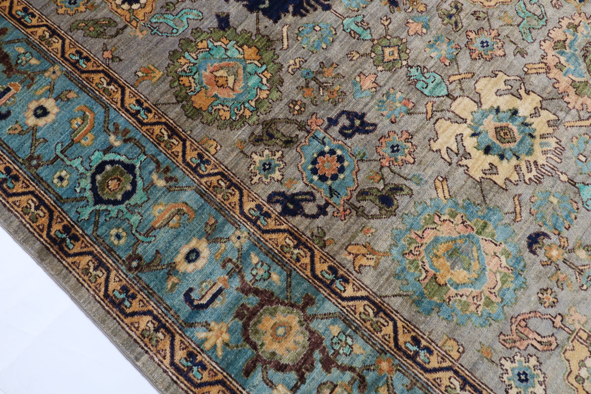 249 x 323 cm | Serapi Design Hand Knotted veg Dye Wool Afghan Carpet