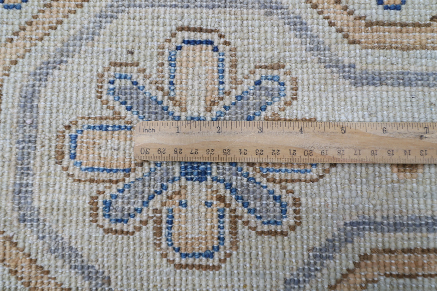 310 x 413 cm | Oriental Geometric Beige Area Rug Afghan Hand Knotted Veg Dye Wool carpet