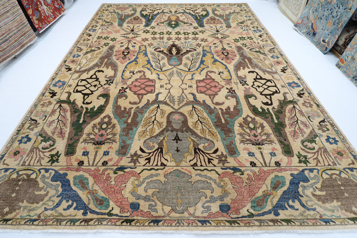 310 x 412 cm | Kawros Fine Quality Area Rug Afghan Hand Knotted Veg Dye Wool carpet
