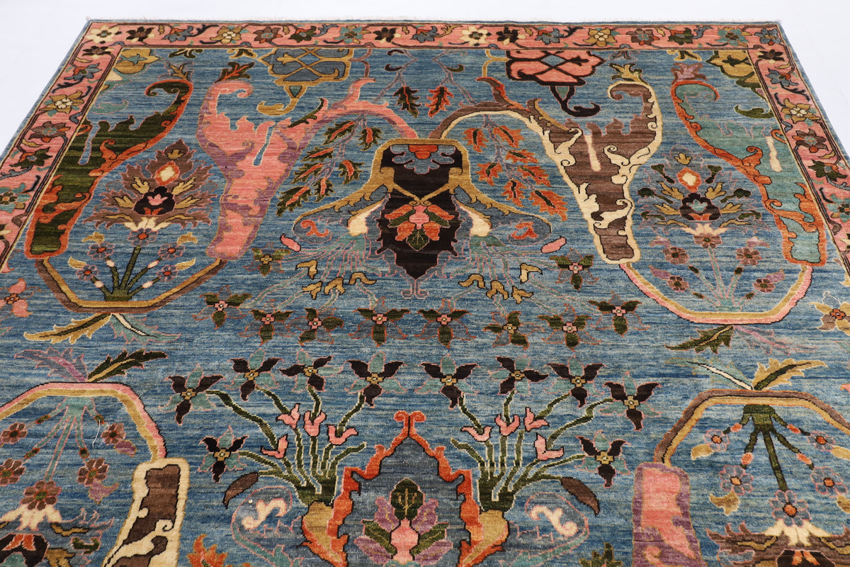 245 x 301 cm | Kawros Design Hand Knotted veg Dye Wool Afghan Carpet