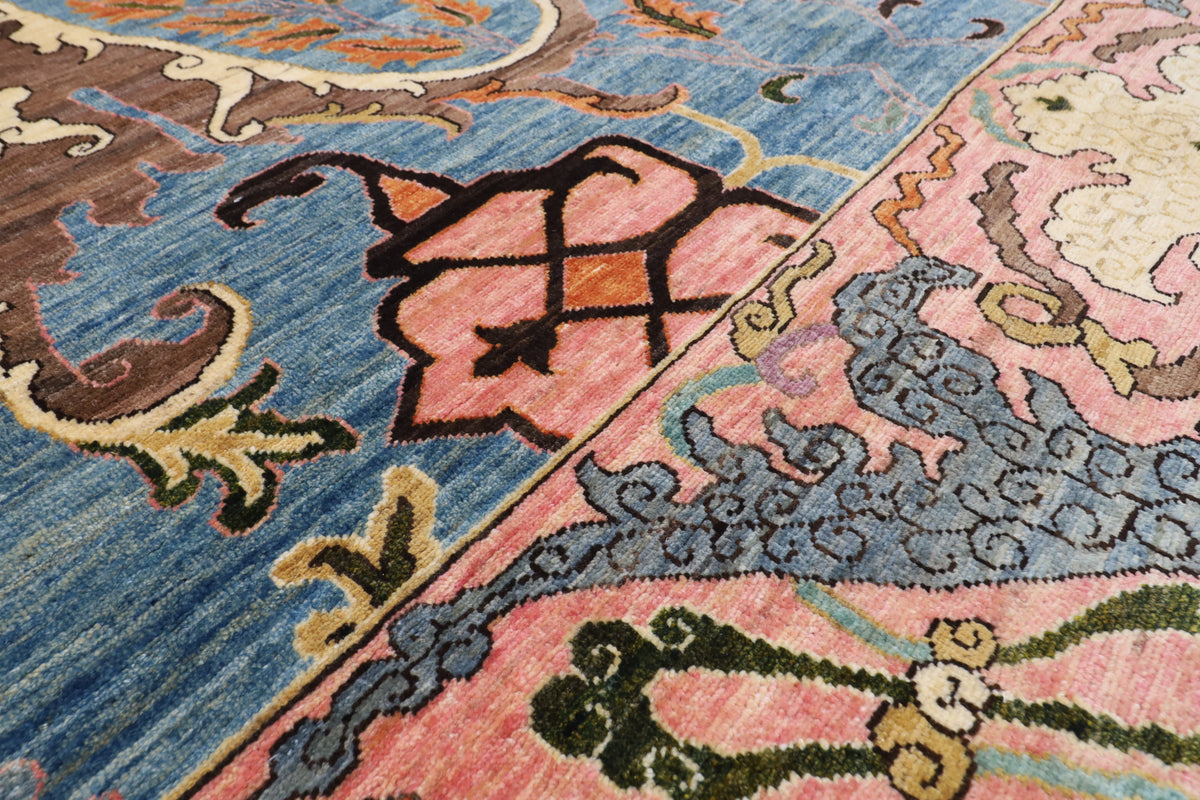 245 x 301 cm | Kawros Design Hand Knotted veg Dye Wool Afghan Carpet