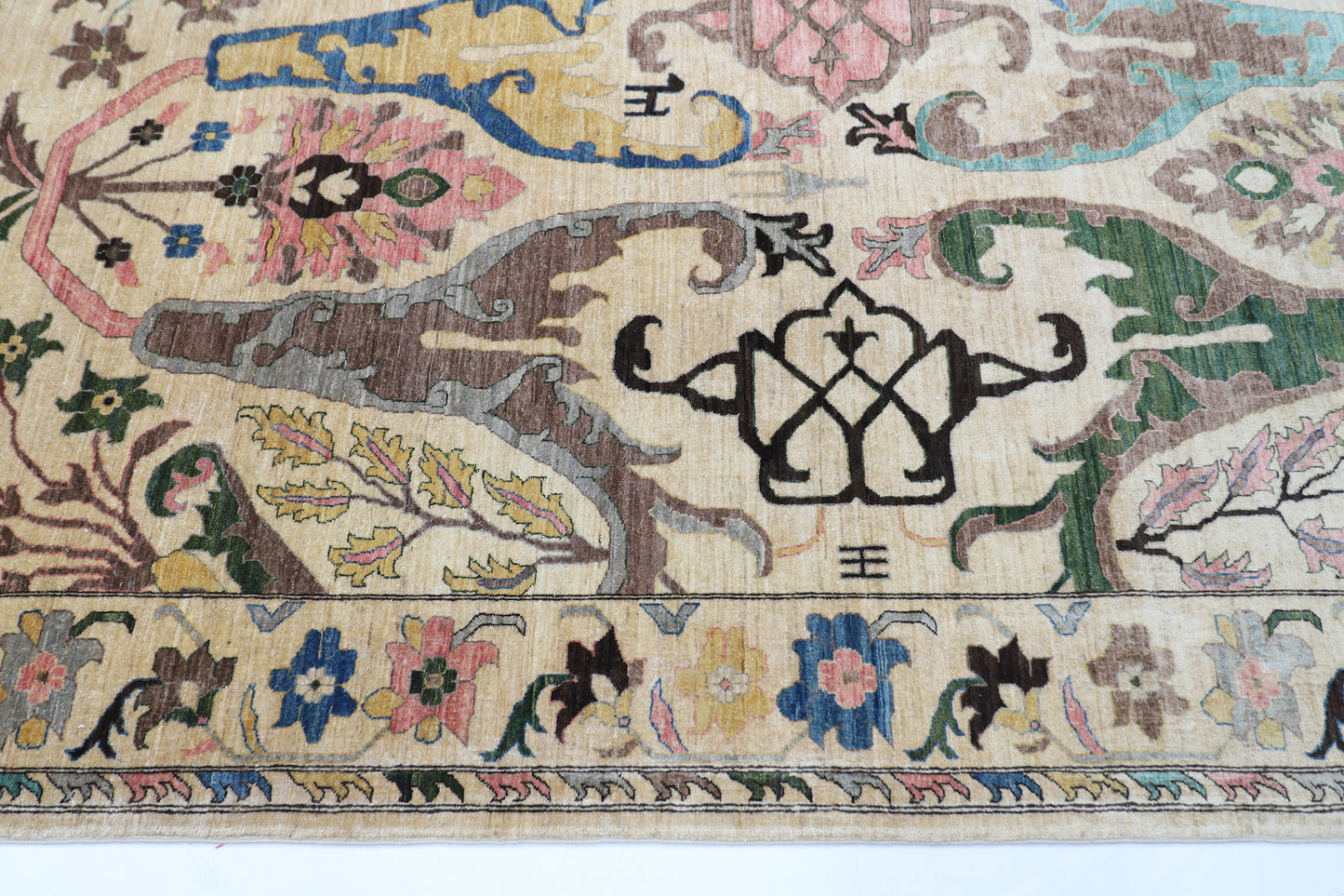 310 x 412 cm | Kawros Fine Quality Area Rug Afghan Hand Knotted Veg Dye Wool carpet