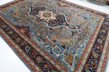 305 x 423 cm | Hariz Gray Design Hand Knotted veg Dye Wool Afghan Carpet