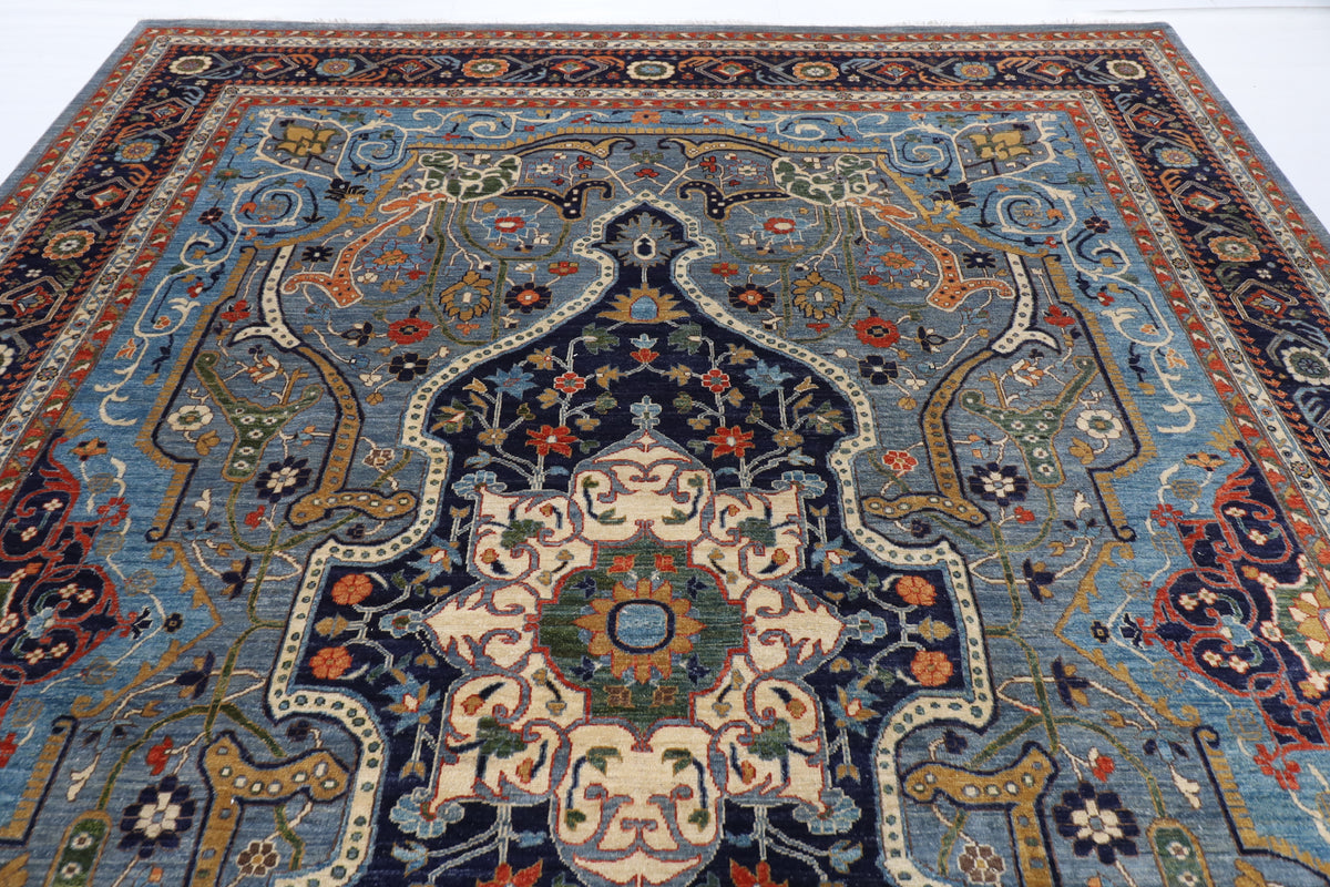 305 x 423 cm | Hariz Gray Design Hand Knotted veg Dye Wool Afghan Carpet