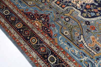 305 x 423 cm | Hariz Gray Design Hand Knotted veg Dye Wool Afghan Carpet