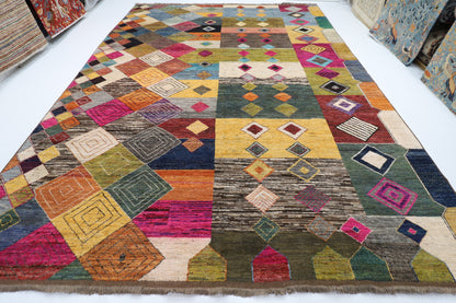 314 x 423 cm | Moroccan Design Area Rug Afghan Hand Knotted Veg Dye Wool carpet