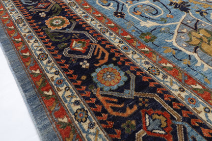 305 x 423 cm | Hariz Gray Design Hand Knotted veg Dye Wool Afghan Carpet