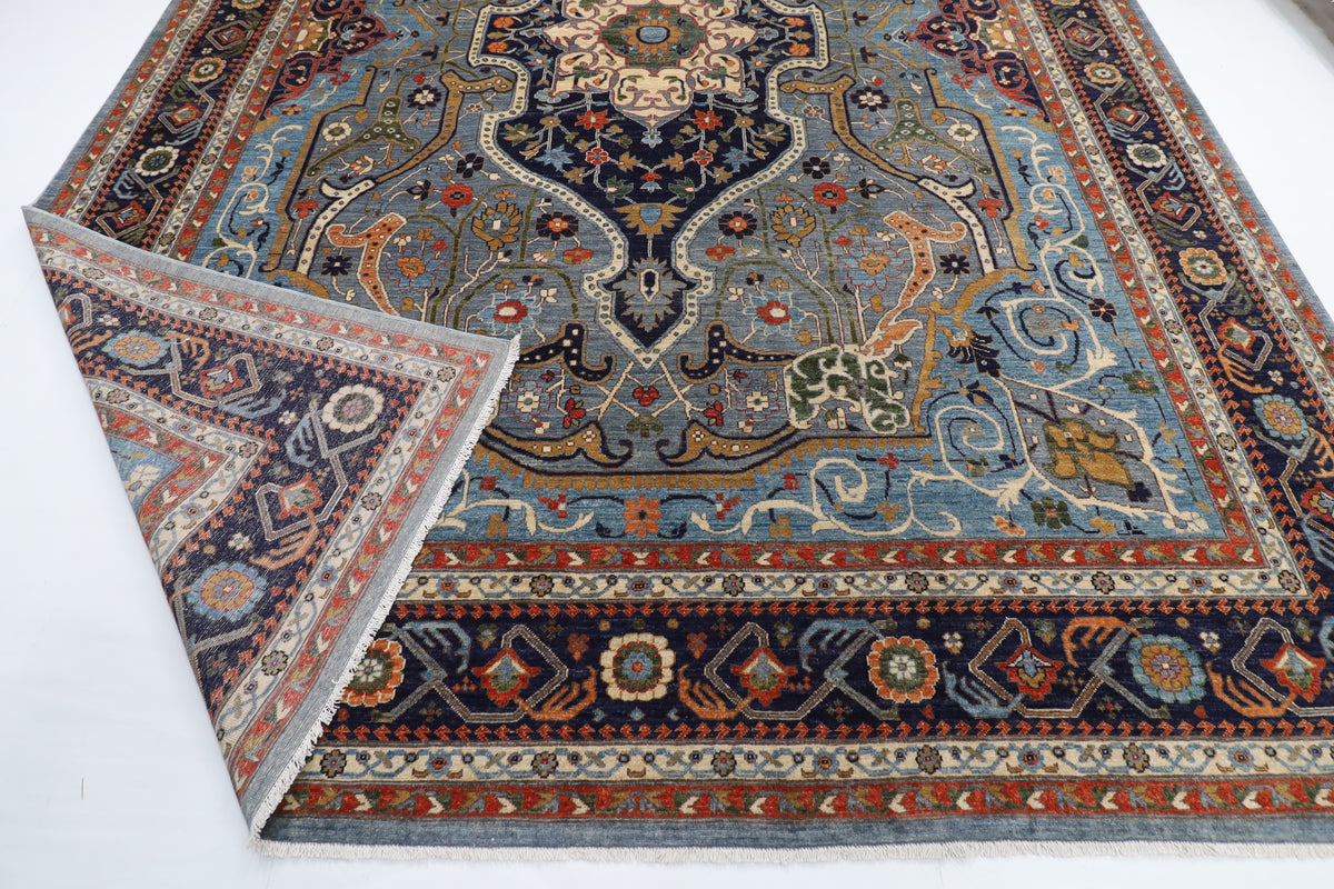 305 x 423 cm | Hariz Gray Design Hand Knotted veg Dye Wool Afghan Carpet