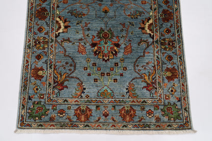 89 x 126 cm | Trible Gray Area Rug Afghan Hand Knotted veg Dye Wool carpet