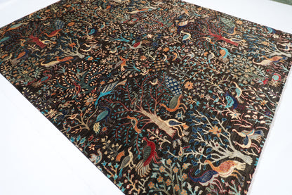 274 x 360 cm | Birds Pictorial Afghan Tribal Hand Knotted Veg Dye Wool carpet