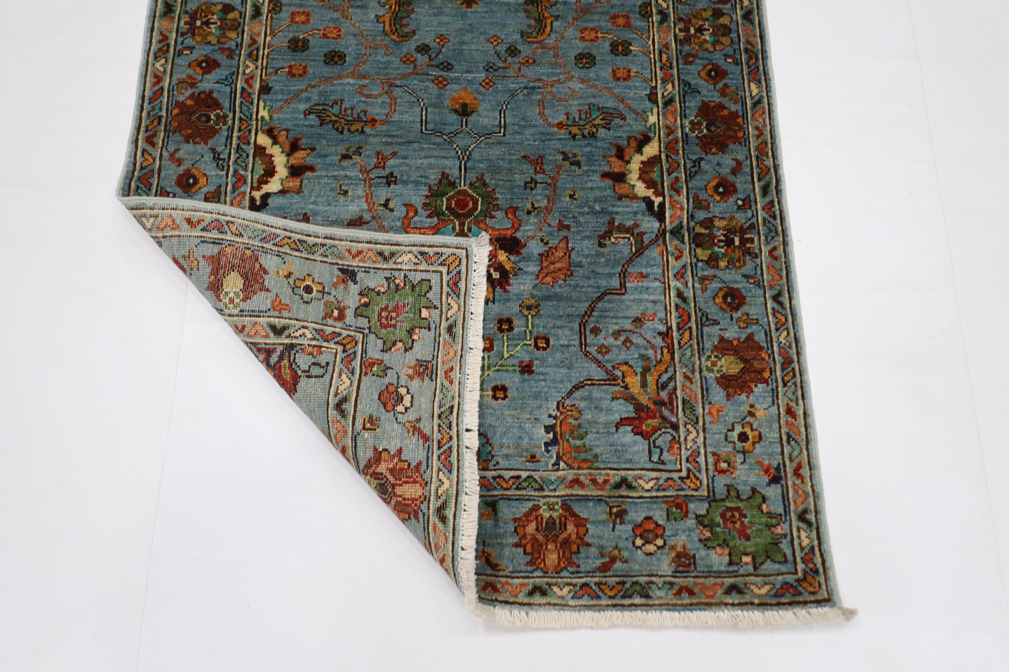 89 x 126 cm | Trible Gray Area Rug Afghan Hand Knotted veg Dye Wool carpet