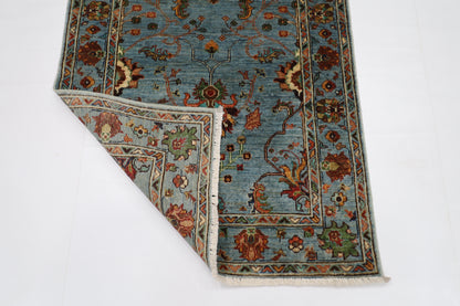 89 x 126 cm | Trible Gray Area Rug Afghan Hand Knotted veg Dye Wool carpet