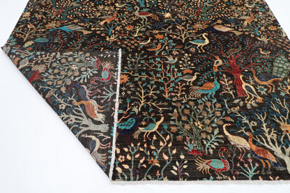 274 x 360 cm | Birds Pictorial Afghan Tribal Hand Knotted Veg Dye Wool carpet