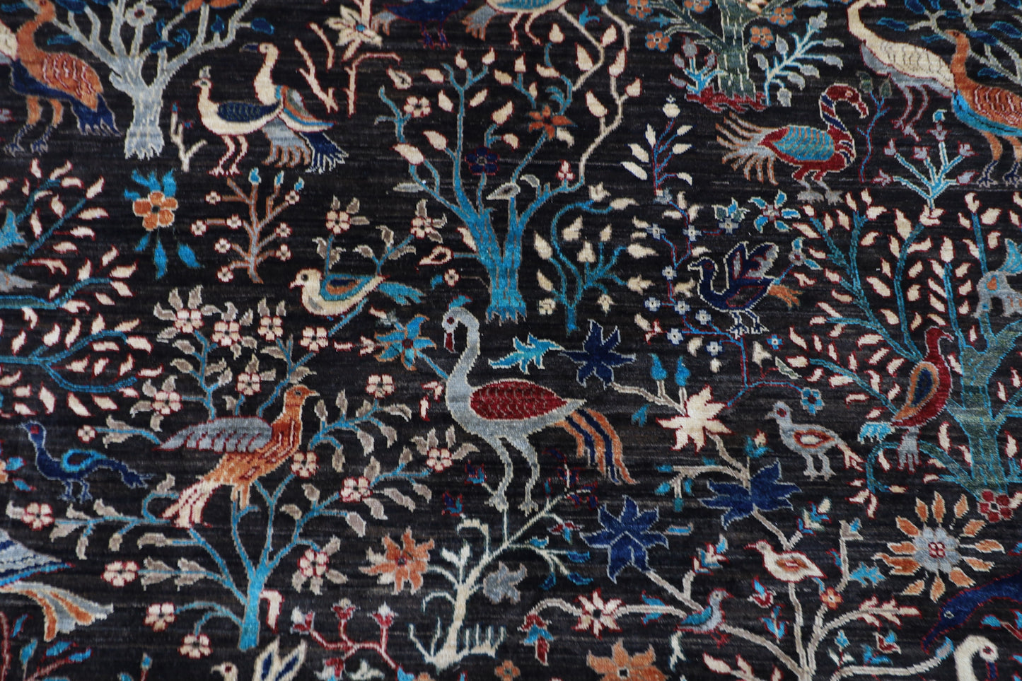 274 x 360 cm | Birds Pictorial Afghan Tribal Hand Knotted Veg Dye Wool carpet