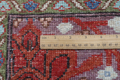 358 x 460 cm | Large Kawros Pink Design Hand Knotted veg Dye Wool Afghan Carpet