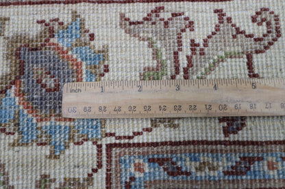 104 x 148 cm | Floral Brown Area Rug Afghan Hand Knotted veg Dye Wool carpet