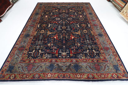 246 x 321 cm | Bidjar Blue Design Hand Knotted veg Dye Wool Afghan Carpet