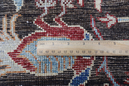 241 x 296 cm | Birds Pictorial Afghan Tribal Hand Knotted Veg Dye Wool carpet