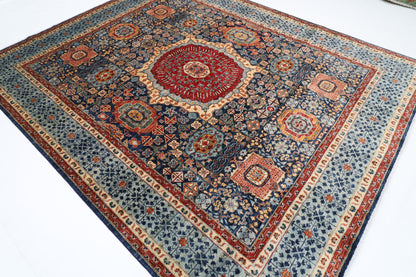 249 x 301 cm | Mamluk Afghan Tribal Hand Knotted Veg Dye Wool carpet