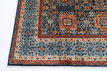 249 x 301 cm | Mamluk Afghan Tribal Hand Knotted Veg Dye Wool carpet