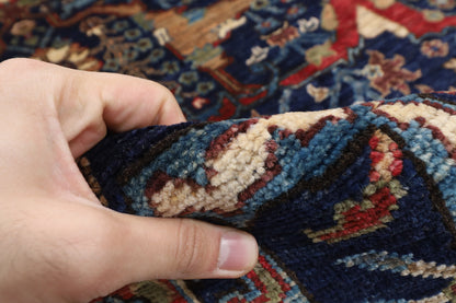 246 x 321 cm | Bidjar Blue Design Hand Knotted veg Dye Wool Afghan Carpet