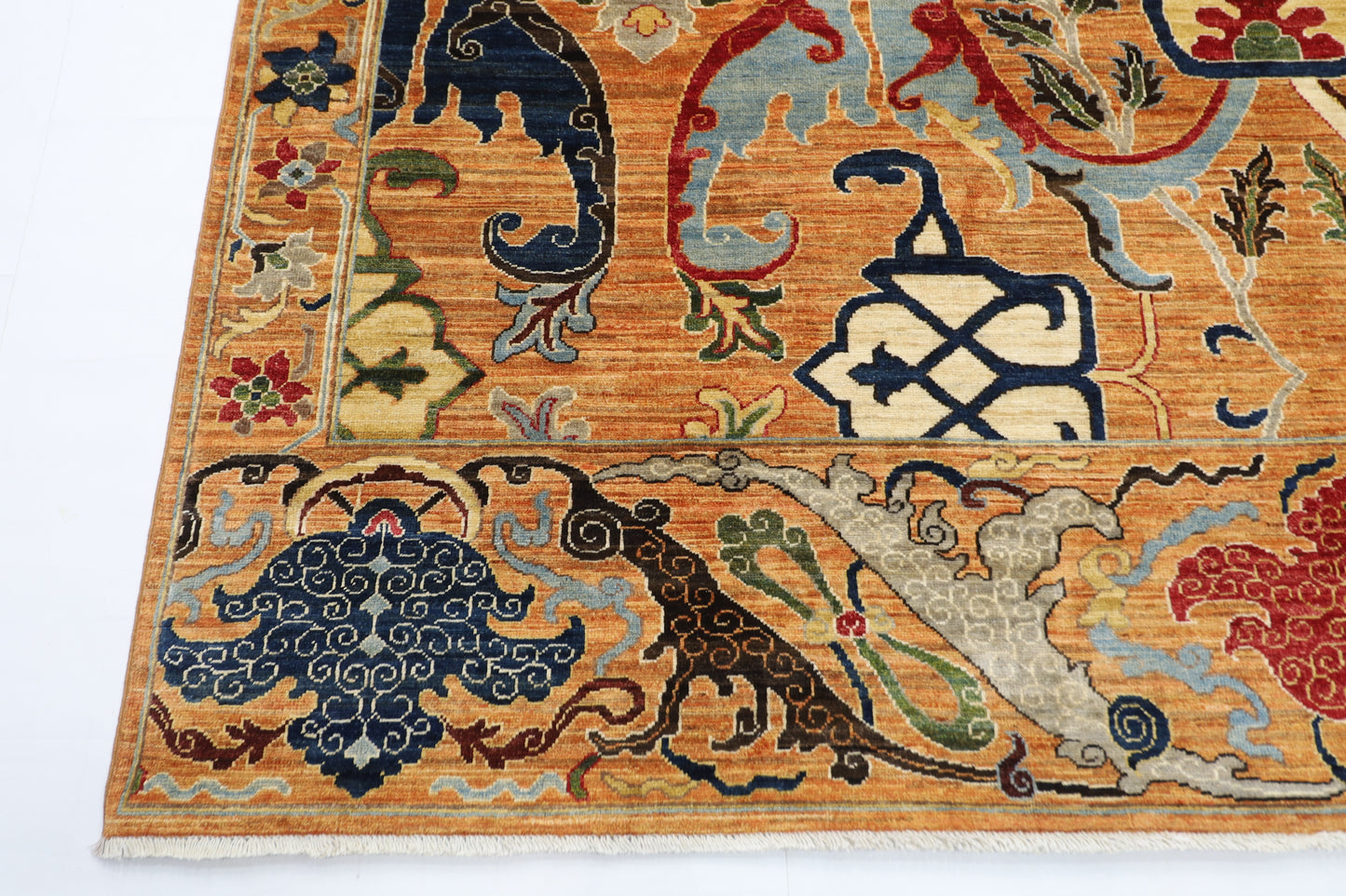 254 x 303 cm | Kawros Design Area Rug Afghan Hand Knotted Veg Dye Wool carpet