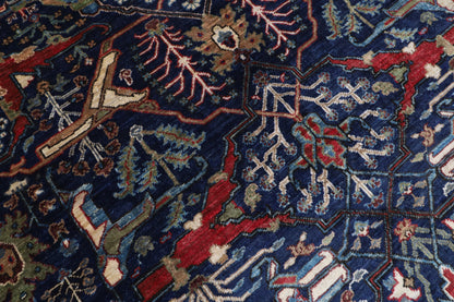 246 x 321 cm | Bidjar Blue Design Hand Knotted veg Dye Wool Afghan Carpet