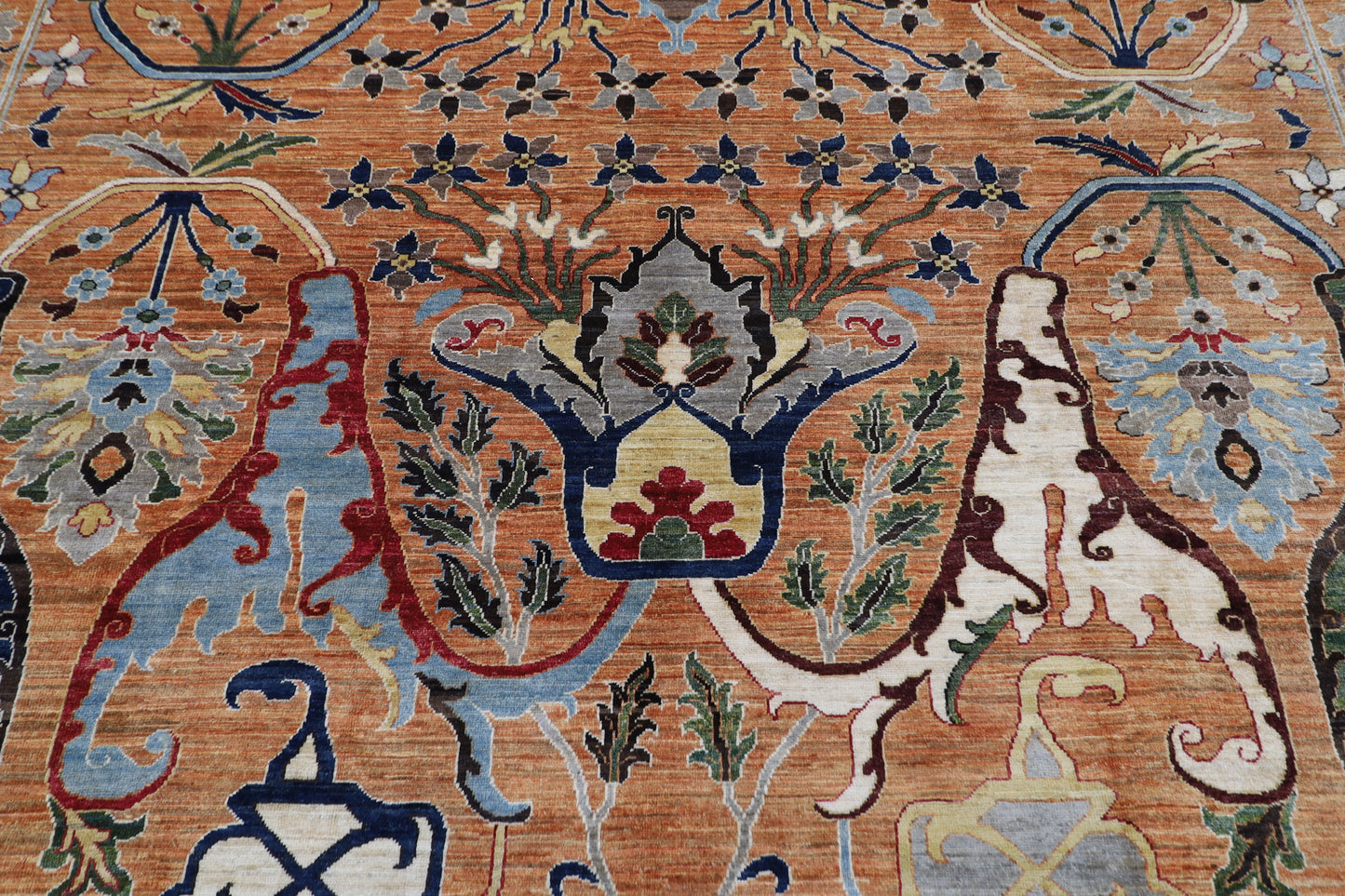 254 x 303 cm | Kawros Design Area Rug Afghan Hand Knotted Veg Dye Wool carpet