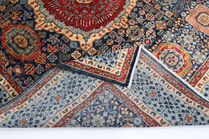 249 x 301 cm | Mamluk Afghan Tribal Hand Knotted Veg Dye Wool carpet