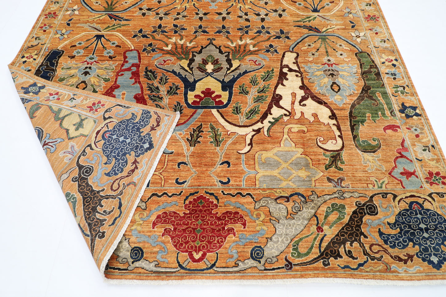 254 x 303 cm | Kawros Design Area Rug Afghan Hand Knotted Veg Dye Wool carpet