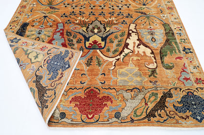 254 x 303 cm | Kawros Design Area Rug Afghan Hand Knotted Veg Dye Wool carpet