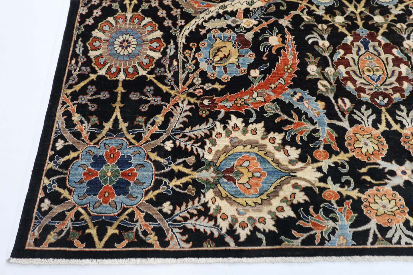 284 x 366 cm | Sickle Leaf Afghan Tribal Hand Knotted Veg Dye Wool carpet