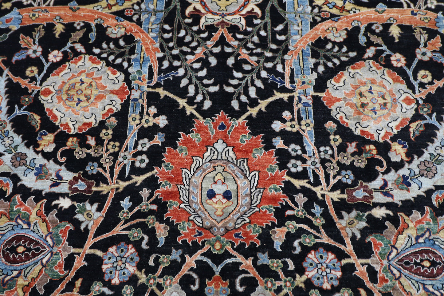 284 x 366 cm | Sickle Leaf Afghan Tribal Hand Knotted Veg Dye Wool carpet