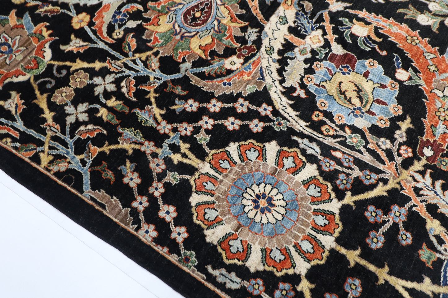 284 x 366 cm | Sickle Leaf Afghan Tribal Hand Knotted Veg Dye Wool carpet