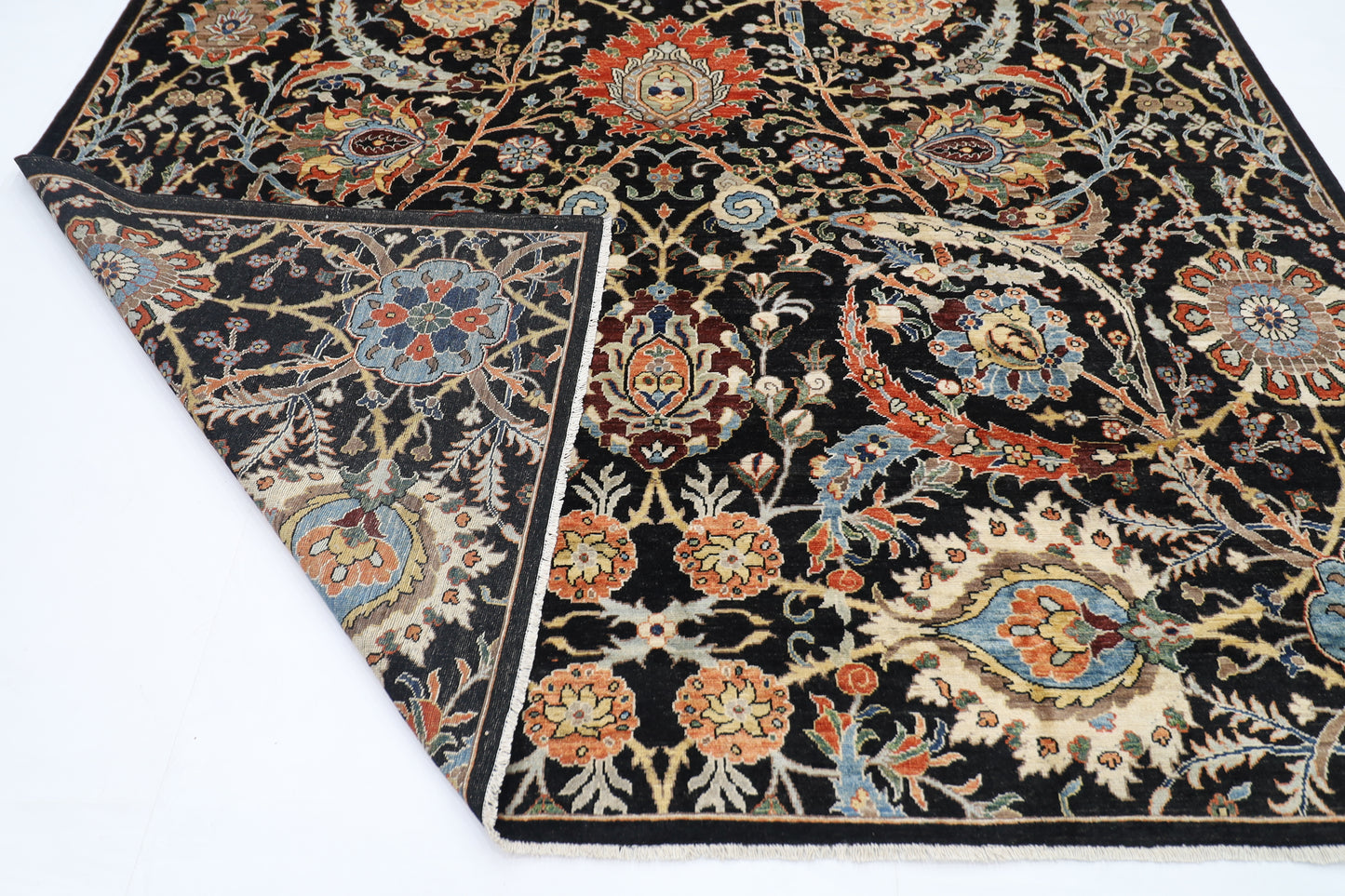 284 x 366 cm | Sickle Leaf Afghan Tribal Hand Knotted Veg Dye Wool carpet