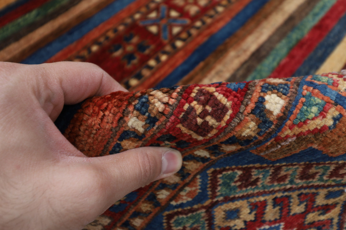 107 x 154 cm | Shall Turkish Style Area Rug Afghan Hand Knotted veg Dye Wool carpet