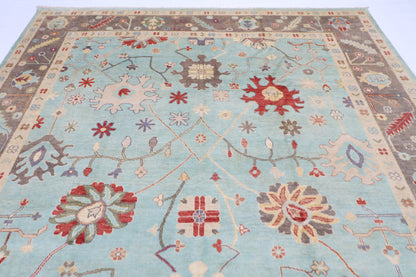 268 x 349 cm | Oushak Afghan Tribal Hand Knotted Veg Dye Wool carpet
