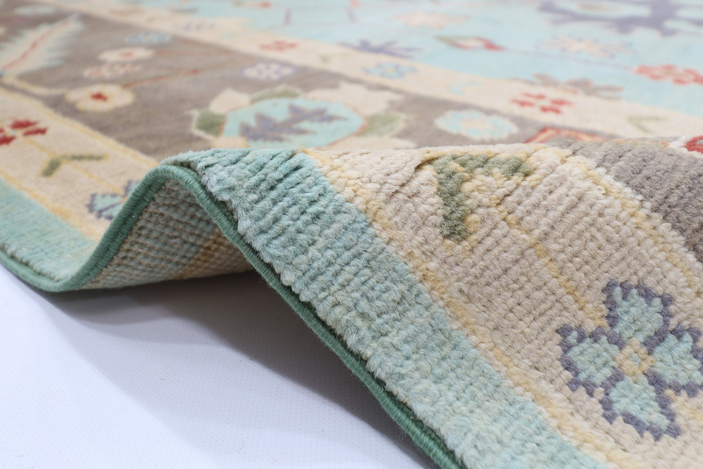 268 x 349 cm | Oushak Afghan Tribal Hand Knotted Veg Dye Wool carpet