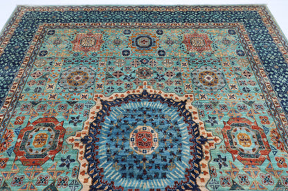 252 x 300 cm | Mamluk Afghan Tribal Hand Knotted Veg Dye Wool carpet