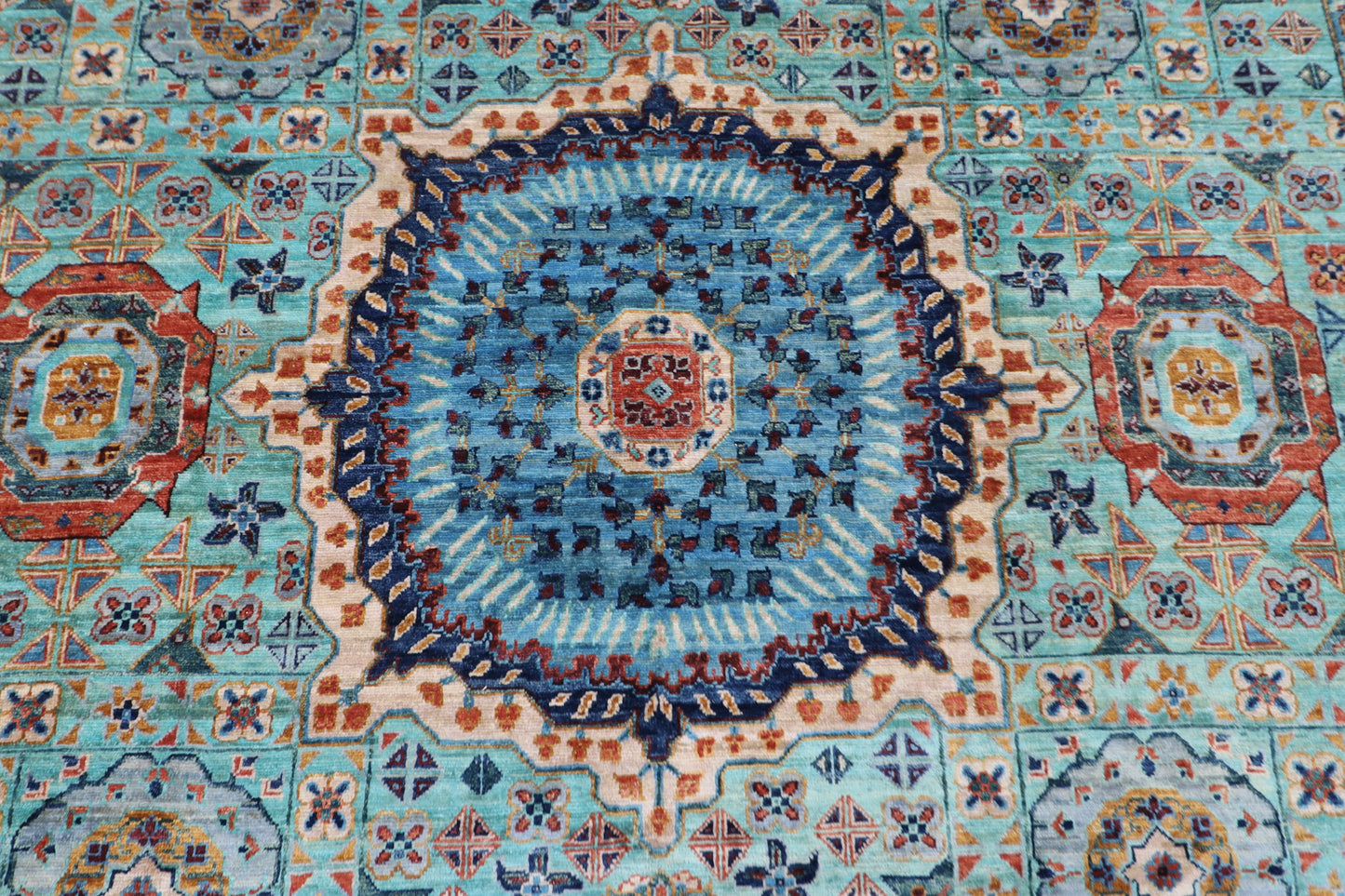 252 x 300 cm | Mamluk Afghan Tribal Hand Knotted Veg Dye Wool carpet