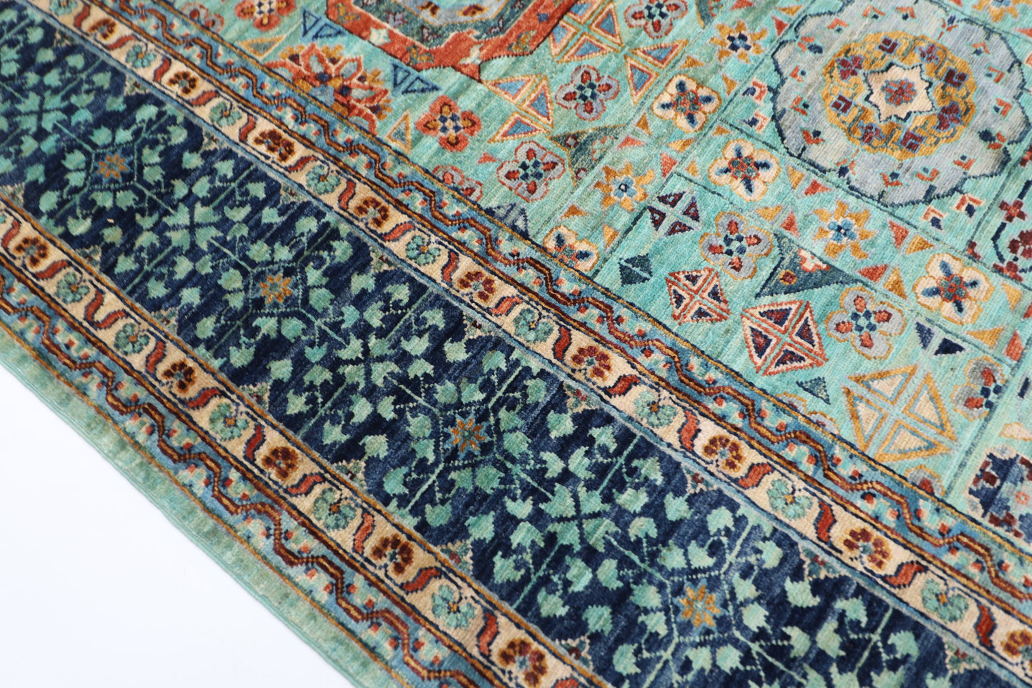 252 x 300 cm | Mamluk Afghan Tribal Hand Knotted Veg Dye Wool carpet